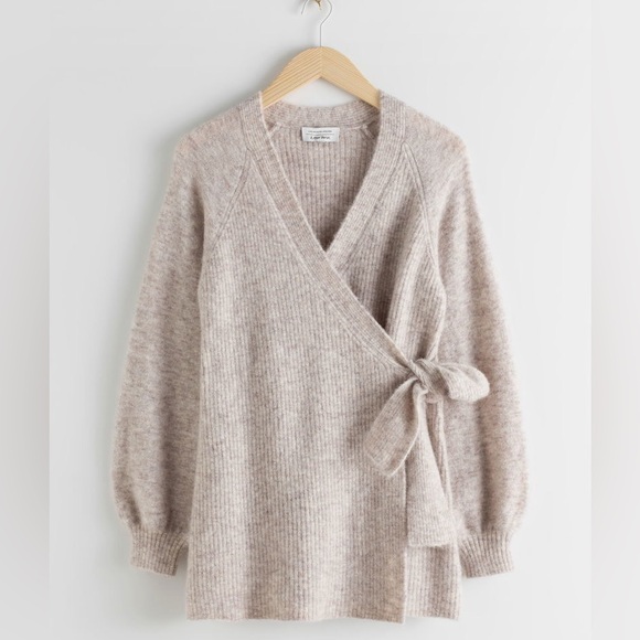 & Other Stories Sweaters - & Other Stories Wool Blend Wrap Cardigan